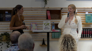 Bogforum 2023 interview Signe Ørom og Julie Folmer-Niemann